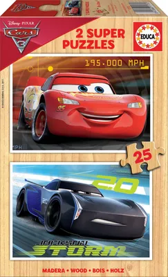 Obrázok produktu pre EDUCA Drevené puzzle Cars 3, 2x25 dielikov