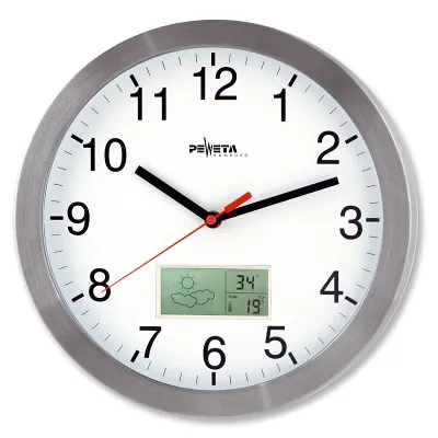 Produktbild von Peweta Wanduhr mit Thermo-/Hygrometeranzeige