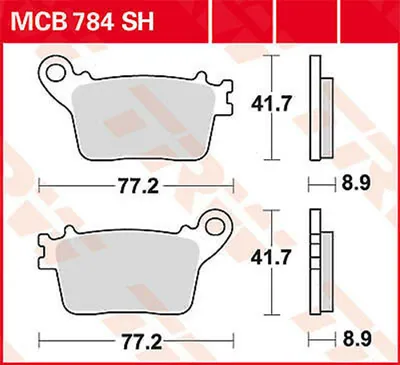 Produktbild von TRW Bremsbelagsatz MCB784SH CBR1000RR Fireblade SC77 ZX10R Ninja ZXT00S YZF-R6 RJ27 GSX-R1000
