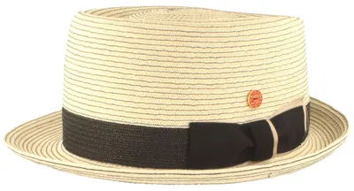 Mayser knautschbarer Pork-Pie Kofferhut Gareth aus Borte in beige