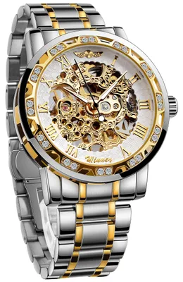Produktbild von Mechanische Skelett-Uhr mit Diamantverzierungen