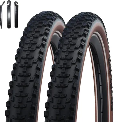 Image de 2 x Schwalbe Smart Sam pneus vélo Performance Bronze 57-622 ( 29 x 2,25 ), démonte-pneus inclus