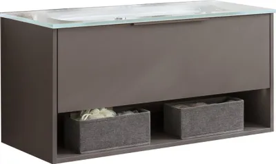 Produktbild von Fackelmann B.PARIS Badmöbel Set 2-teilig, Glaswaschtisch, Unterschrank