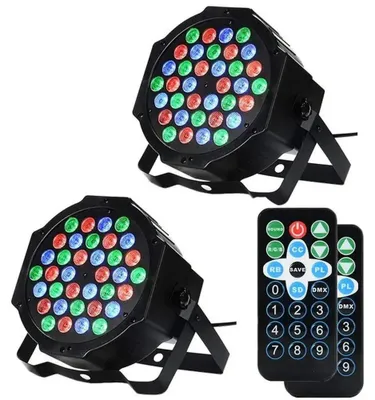 Produktbild von LED PAR Scheinwerfer - Bühnenlicht & Discolicht - 36 LED - RGB - 7 Modi - DMX & Fernbedienung - EU-Stecker - Grau