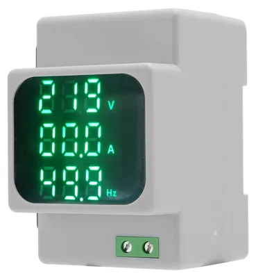 Obrázok produktu pre Multifunkčný merač energie, digitálny displej, montáž na DIN lištu, napätie, ampéry, tester frekvencie, AC50–500 V, 0–120 A, 10–99,9 Hz