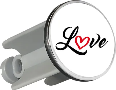 Produktbild von Huuraa Waschbeckenstöpsel Love Herz Hearth 4cm höhenverstellbar Abflussstopfen Geschenkidee