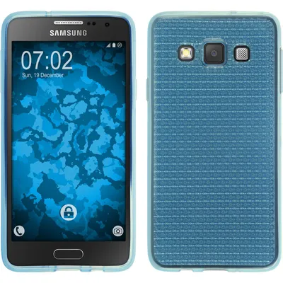 Produktbild von PhoneNatic Case kompatibel mit Samsung Galaxy A3 (A300) - hellblau Silikon Hülle Iced + 2 Schutzfolien