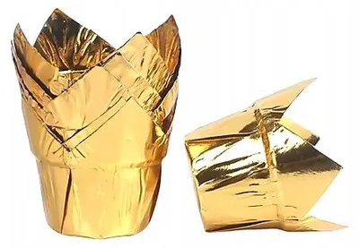 Produktbild von Eurobatt Goldene Papierförmchen für Muffins & Cupcakes, 50 Stück