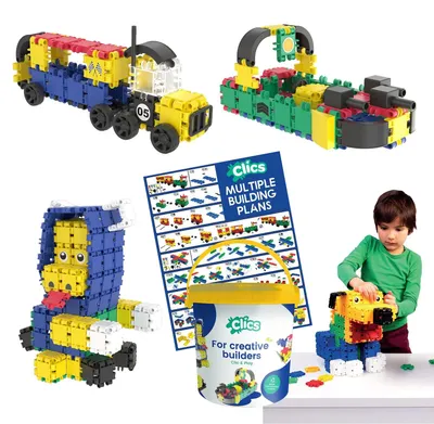 Produktbild von Konstruktionsspielzeug für Kinder ab 3 Jahre kreatives Lernspielzeug im 275 Teile Set Bausteine für Mädchen und Jungen Montessori 10 in 1 275 pieces