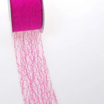 Produktbild von Spiderweb Dekoband - 5cm pink - Rolle 25m - 67 019-R 50