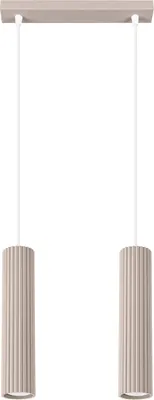 Produktbild von Pendelleuchte KARBON 2 taupe 2xGU10 10W Aluminium 90x6.5x30cm Sollux Lighting