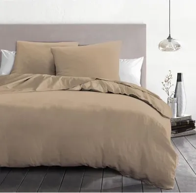 Produktbild von 3-teiliges Bettwäscheset - HOME LINGE PASSION - HP72070 - 82 g Mikrofaser - 220 x 240 cm - Beige