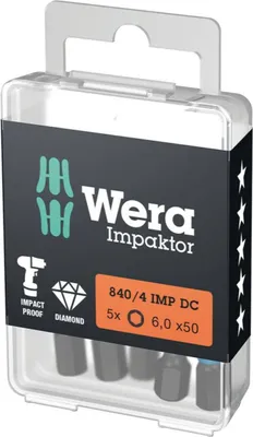 Immagine prodotto di Wera 05057646001 XZN bit 6 D 6.3 5 pc(s)