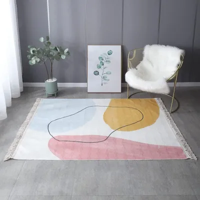 Imagen del producto de Alfombra de exterior bohemia con flecos
