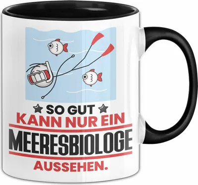 Produktbild von Meeresbiologe Geschenk Tasse So Gut Kann Nur Ein Meeresbiologe Aussehen Geschenkidee Kaffee-Becher (Schwarz)