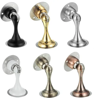 Immagine prodotto di Fermaporta magnetico solido e resistente in acciaio inox Porta nascosta a pavimento Porta di sicurezza senza punzonatura con adesivo 3M - Argento