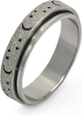 Obrázek produktu pro Antistresový Fidget Ring Mond Sterne Anxiety Ring US 8 Silber