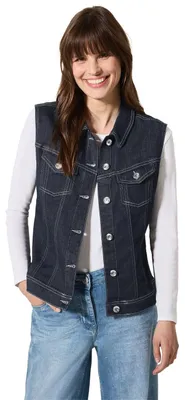 Productafbeelding van Cecil denim vest, gewassen, lichtgrijze kleur, maat XL