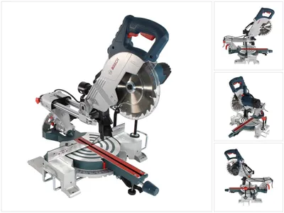 A Bosch GCM 800 SJ Paneelsäge is shown on a white background. The image is a product shot with multiple views.