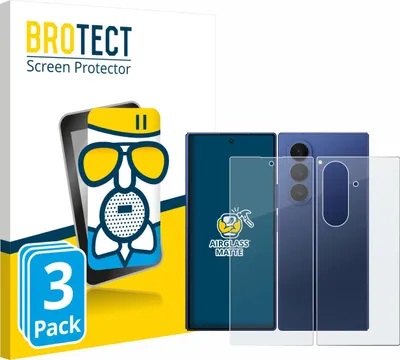 Produktbild von 3x BROTECT Entspiegelungs Schutzglas für Samsung Galaxy Z Fold 7 (Display+Rückseite) Schutzfolie Panzer Folie Glas Display Schutz matt