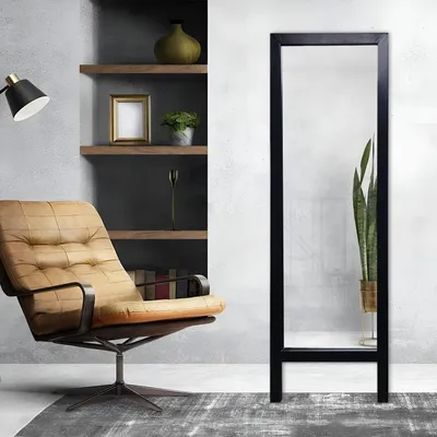 Zdjęcie produktu dla Skye Decor, Cheval 145 - Black, lustro Cheval, 100% WOOD, czarne, 45 x 145 cm