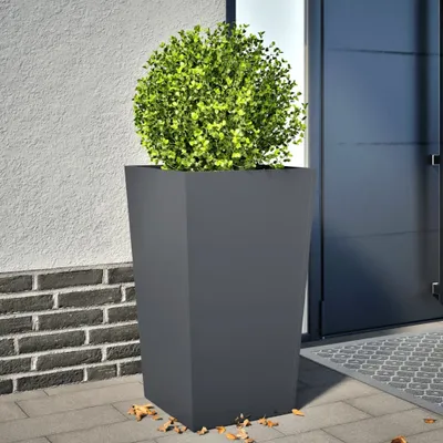 Produktbild von "Spring Sale"Pflanztopf/Blumenkübel Moderne - Pflanzkübel - Blumentopf Anthrazit 45x45x75cm Stahl Promotion961162 - Beete