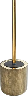 Produktbild von WENKO WC Garnitur Rivara Toiletten Bürsten Bürsten Halter Gold Bad Gäste WC Klo