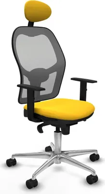 Image de Chaise de bureau avec appui-tête Jorquera Piqueras y Crespo 1D086N1 Jaune