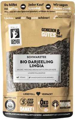 Produktbild von Darjeeling Lingia , lose, feine Süße mit intensivem Aroma, für entspannte Momente, 3 x 100g