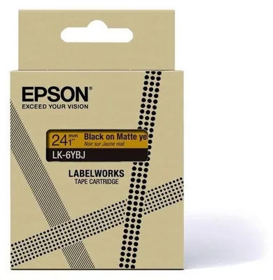 Produktbild von Epson C53S672076, Schwarz auf gelb, Japan, Epson, LK-6YBJ, 2,4 cm, 8 m