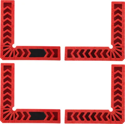 Image de 4pcs Set Carpenter L -Shape 90 degrés Positionneur d'angle droit Outils de travail du bois
