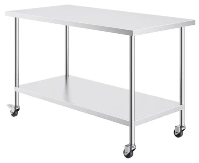 Productafbeelding van Roestvrijstalen Werktafel - Werkbank - Keukentafel - Voedselbereidingstafel - Cateringtafel - 30x60x38 Inch