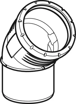 Produktbild von Geberit GE Silent-Pro Bogen, 45°, d 50 mm, 1 Stk.