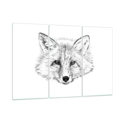 Produktbild von Bilder auf glas - Wolf Kinder Skizze illustriert - 165x110cm - Glasbilder - Wandbilder - Kunstdruck - zum Aufhängen bereit - Wanddekoration aus Glas - Glas Bilder - Wandbild auf Glas - GCE165x110-3212