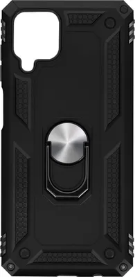 Immagine prodotto di Custodia ibrida con anello di supporto per Samsung Galaxy A22 / M32 / M22, colore nero