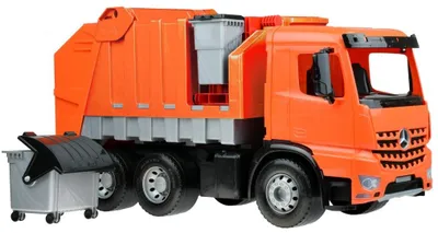Obrázek produktu pro Lena GIGA TRUCKS Garbage truck Arocs, Model popelářského vozu, Garbage truck, 3 rok/roky, Plast, Šedá, Oranžová