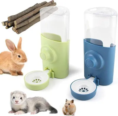 Produktbild von Trinkflasche 600 ml für Kaninchen, Hamster, Chinchilla, automatische Wasserspender, hängend