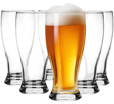 Obrázok produktu pre Sada šiestich pohárov na pivo s objemom 0,36 litra, vhodná na oslavy