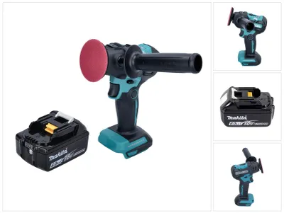 Produktbild von Makita DPV 300 G1 Akku Schleifer Polierer 18 V 50 / 80 mm Brushless + 1x Akku 6,0 Ah - ohne Ladegerät