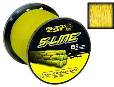 Produktbild von Black Cat S-Line Braid 0,55 Mm 1 M 70 Kg Gelb 2352255
