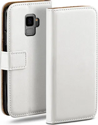 Produktbild von moex® Book Case kompatibel mit Samsung Galaxy S9 - Hülle 360 Grad klappbar, Weiß