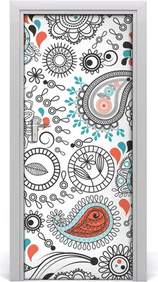 Produktbild von Tulup Türaufkleber 85x205 cm Dekorative Aufkleber Selbstklebend Wasserdichte Tapete Abnehmbar Schlafzimmer Wohnzimmer Wohnkultur - Verzierungen