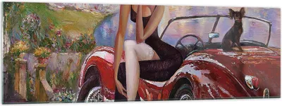 Produktbild von Bilder auf glas - frau modern - 160x50cm - Glasbilder - Wandbilder - Bilder - Kunstdruck - zum Aufhängen bereit - Wanddekoration aus Glas - Glas Bilder - Wandbild auf Glas - Einteilig - GAB160x50-3468
