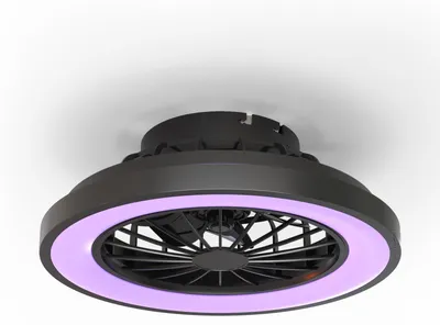 Produktbild von Calex Deckenventilator mit LED Licht, dimmbar, mit Fernbedienung, RGB & Kalt bis Warmweiß, Ø 39cm