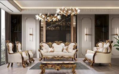 Produktbild von Luxus Sofagarnitur Barock Rokoko Sofa Set 3+3+1+1 Couchtisch Couch Klassisch