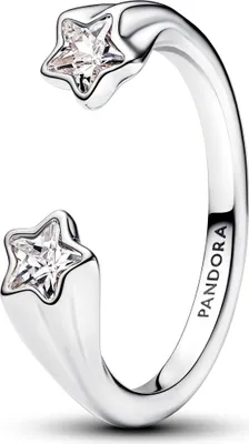 Obrázok produktu pre Pandora prsteň Dámske otvorené strieborné strieľajúce hviezdy 193582C01 veľkosť 52