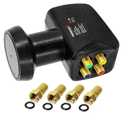 Produktbild von PremiumX LNB Quad 0,1dB Direktanschluss von 4 Teilnehmern 4x F-Stecker
