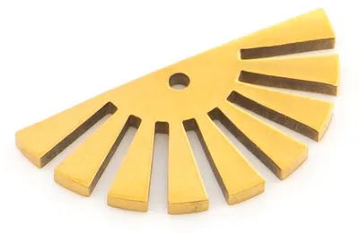 Produktbild von Vintageparts Anhänger Sonnenstrahlen Edelstahl 316 18k IP-Gold
