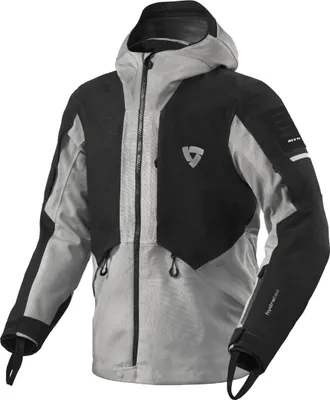 Image de Veste textile imperméable Revit Tectonic H2O pour moto, noir/gris, L