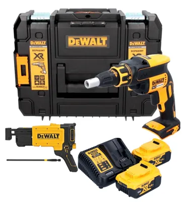Obrázok produktu pre Akumulátorový skrutkovač na sadrokartón DeWalt DCF 620 P2T 18 V 30 Nm bez kefy + 2x akumulátor 5,0 Ah + nabíjačka + TSTAK